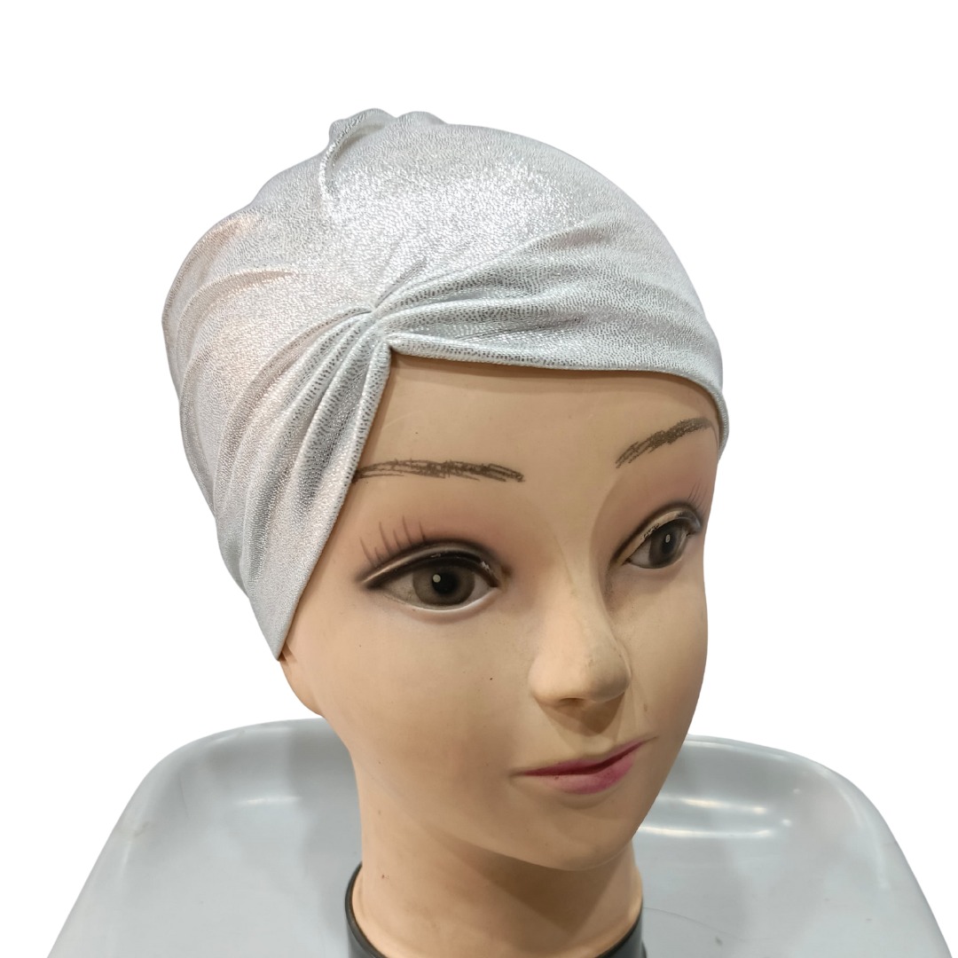 Shiny Front Knot Turban Cap.