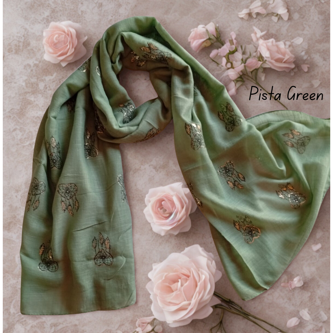 Embossed Lawn Scarf