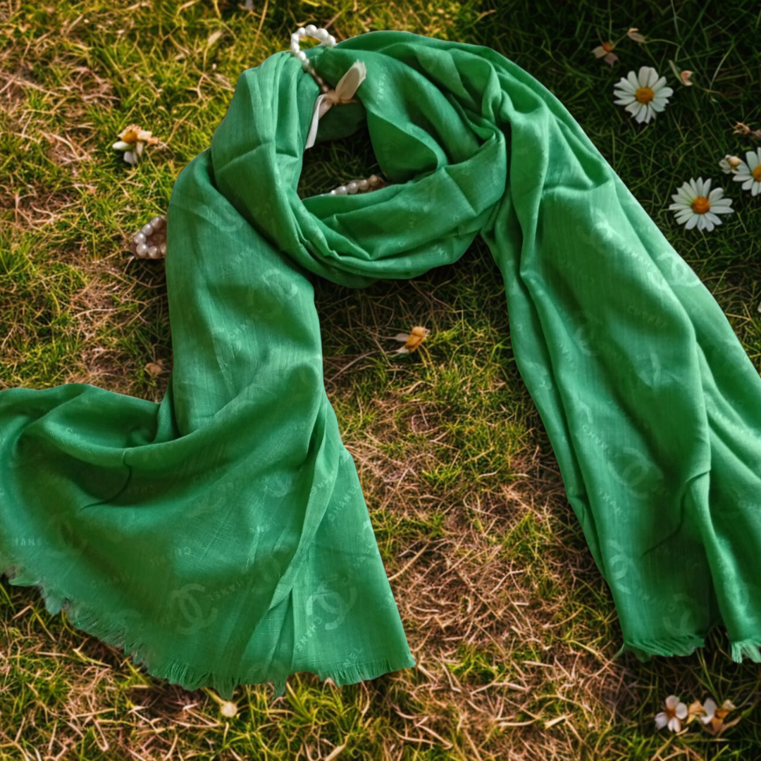 Elegant Self Embossed Lawn Scarf