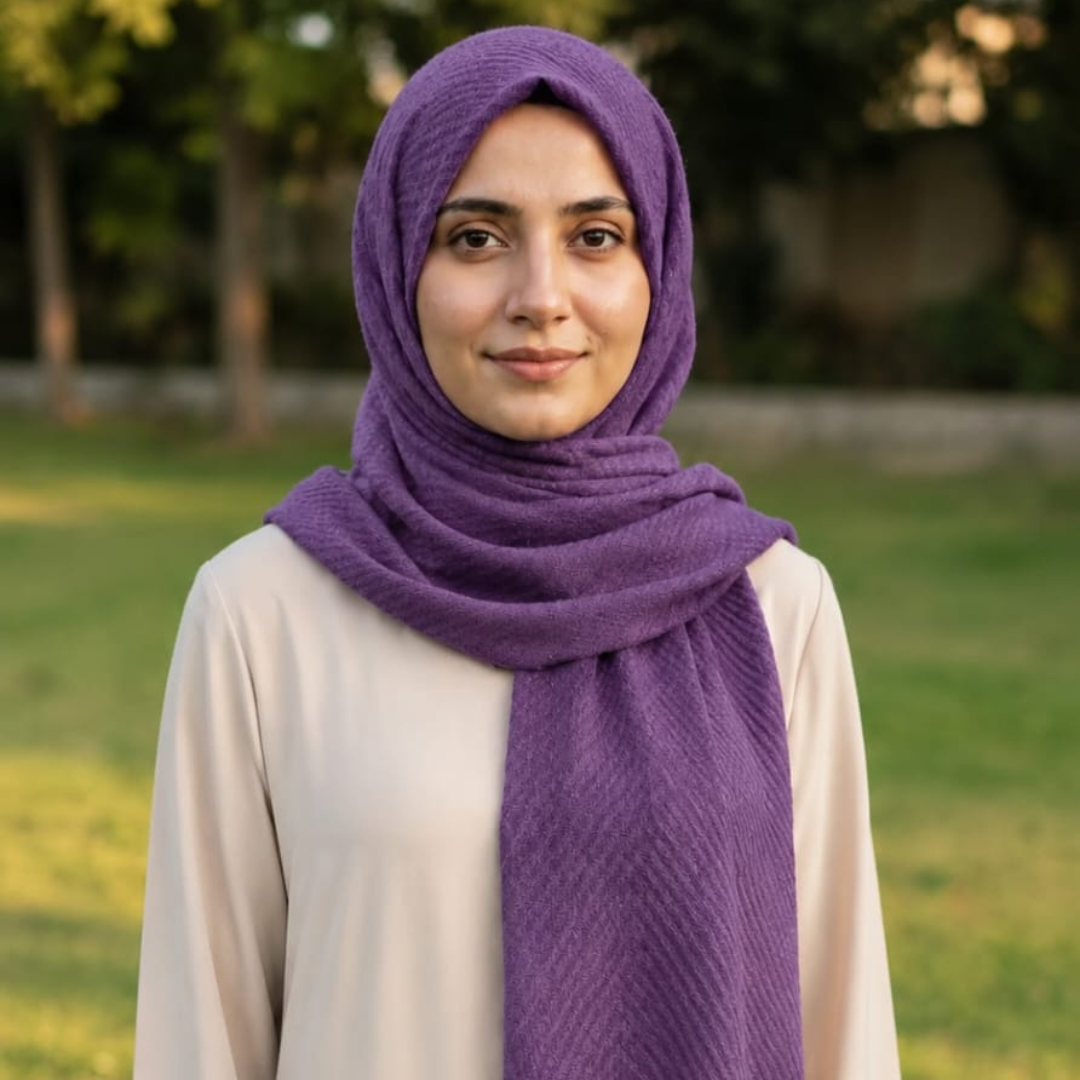 Premium Crinkle Lawn Soft Lightweight Summer Scarf – Purple