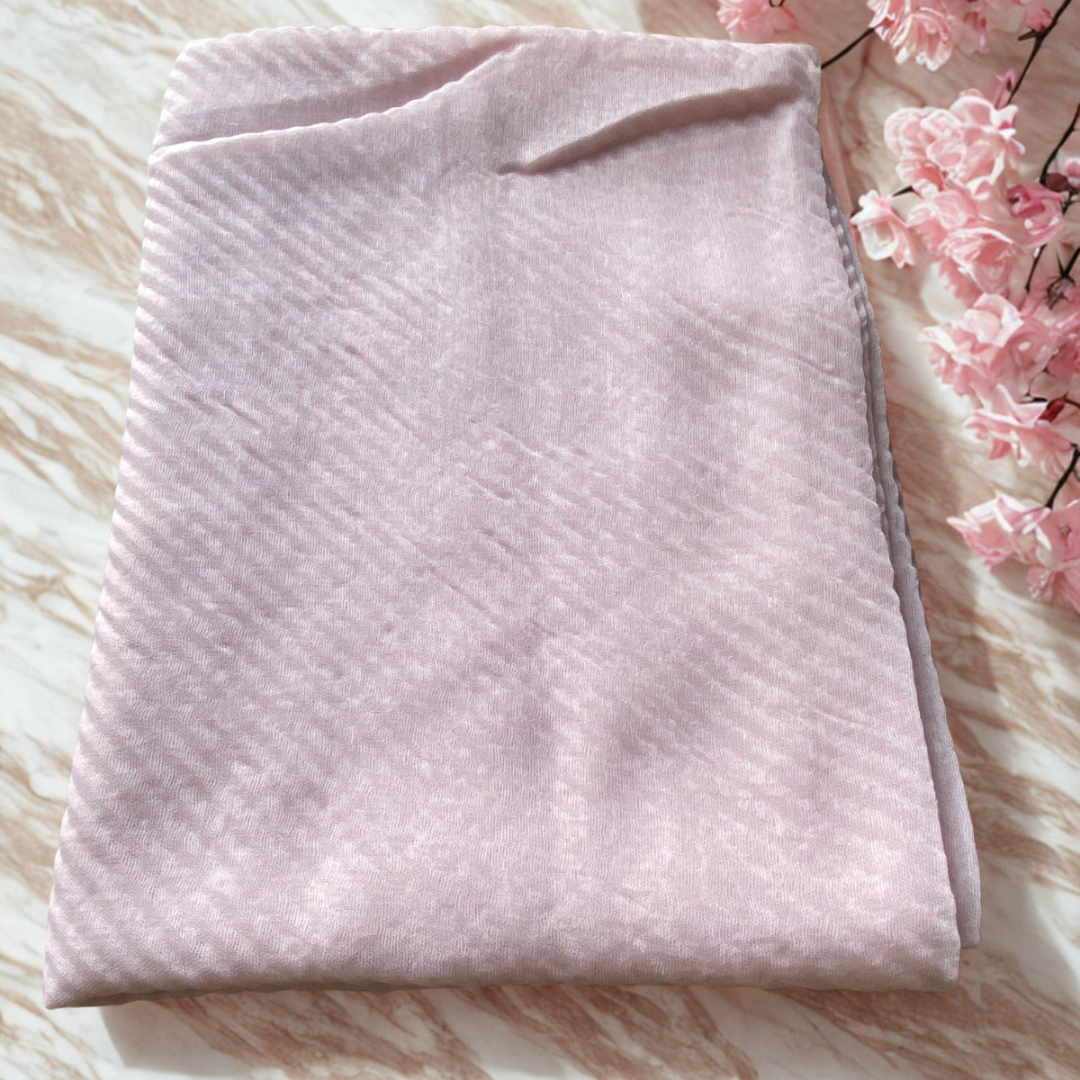 Premium Crinkle Lawn Soft Lightweight Summer Scarf – Light Pink - Image 2