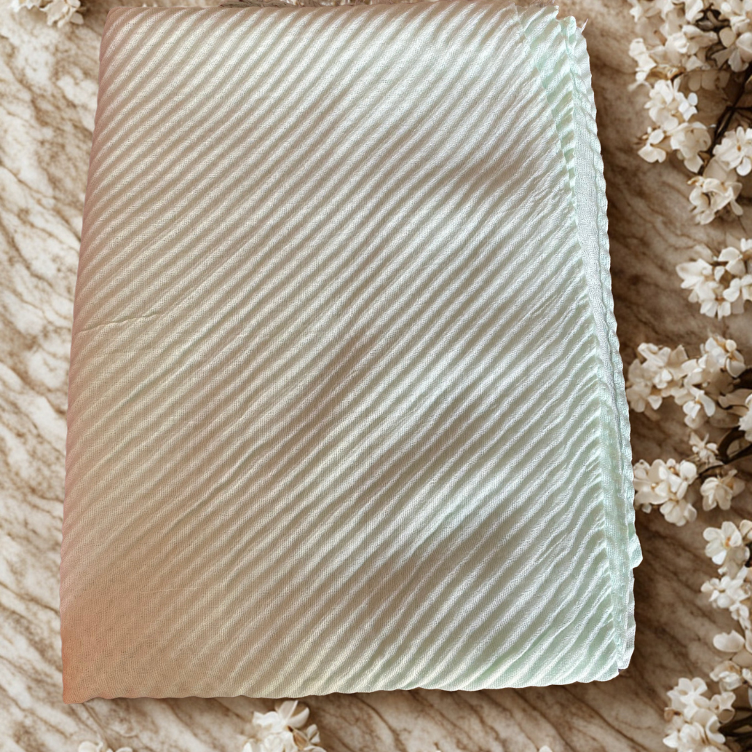 Premium Crinkle Lawn Soft Lightweight Summer Scarf – Pistachio Green - Image 2