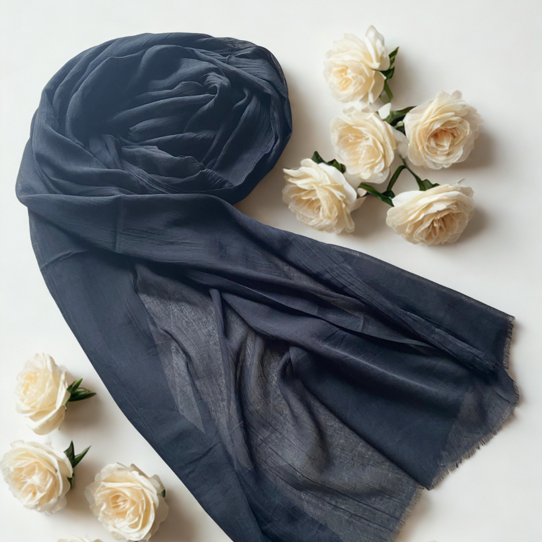 Premium Pure Soft Lawn Scarf – Black - Image 2