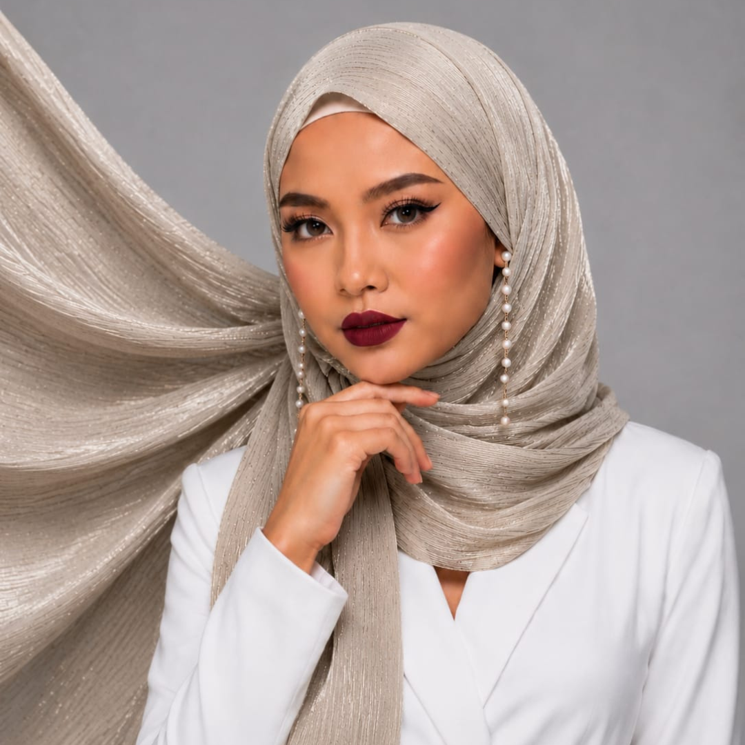 Luxury Silk Stole - Light Gold