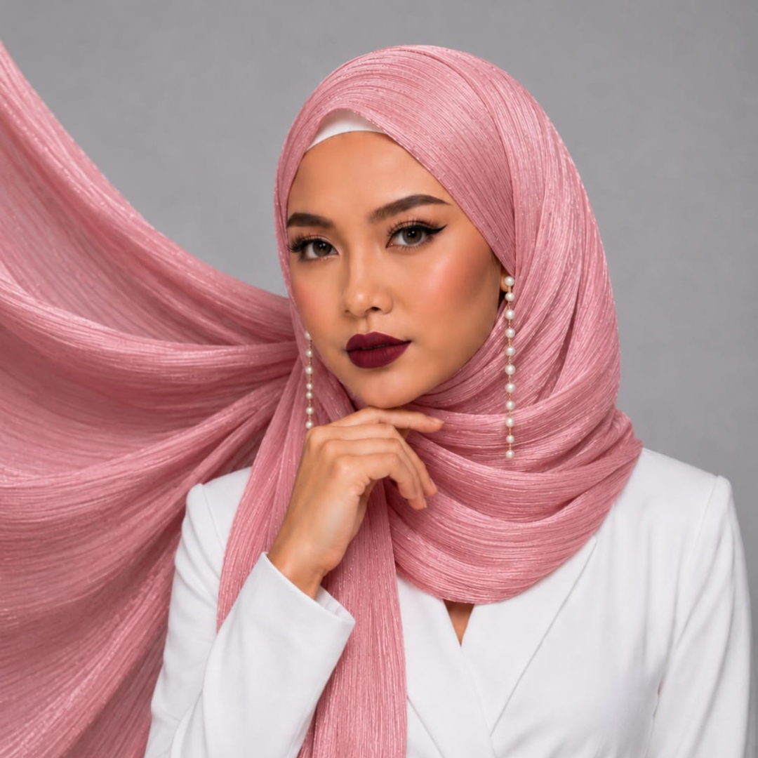 Luxury Silk Stole - Rose Pink