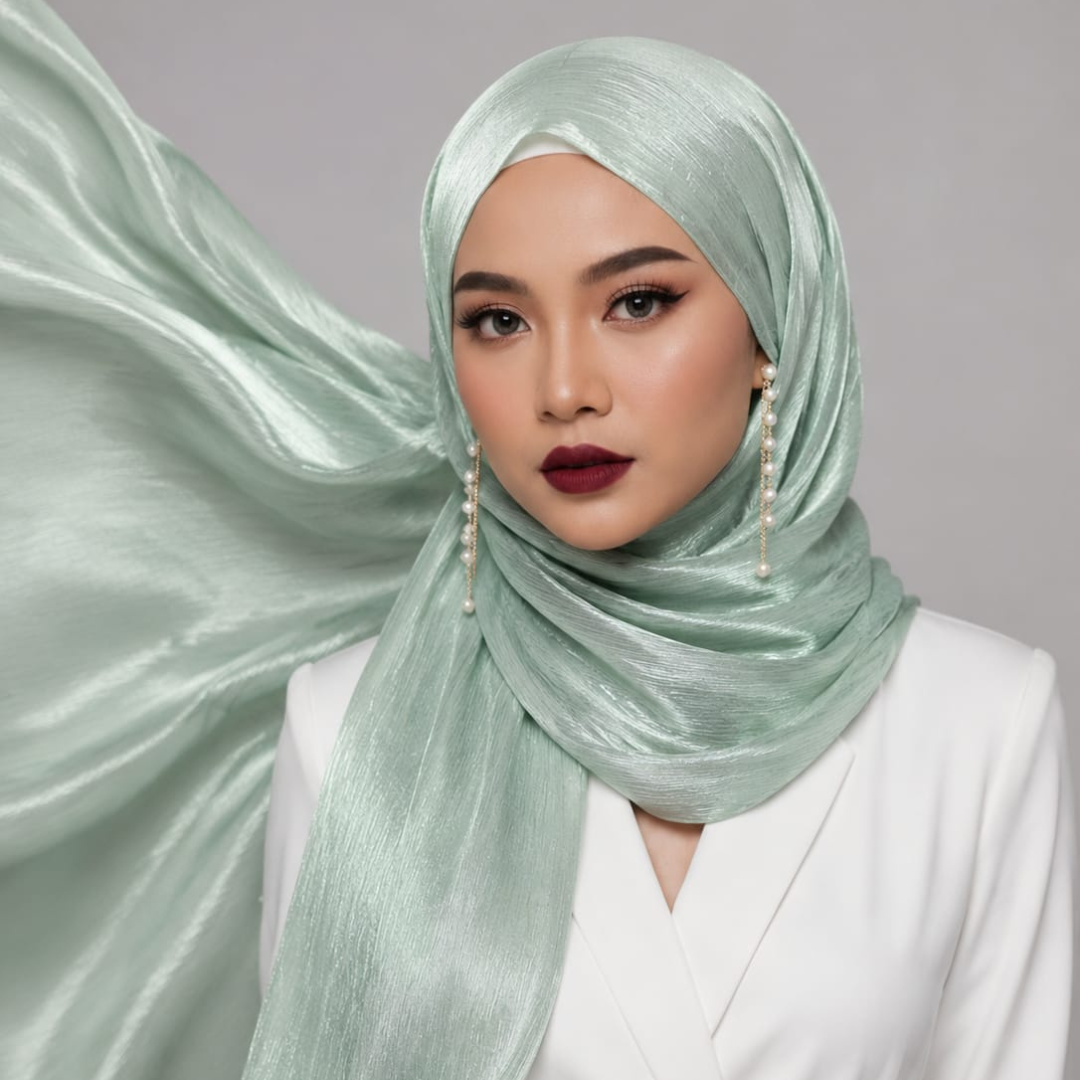 Luxury Silk Stole - Turquoise